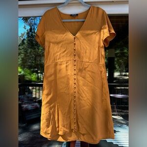 Madewell Rust Button-Front Midi Dress